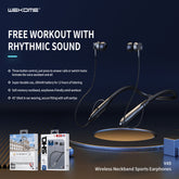 WK V49 SHQ SERIES WIRELESS NECKBAND SPORTS EARPHONES, Neckband Earphone, Wireless Earphones, Sport Type Earphones